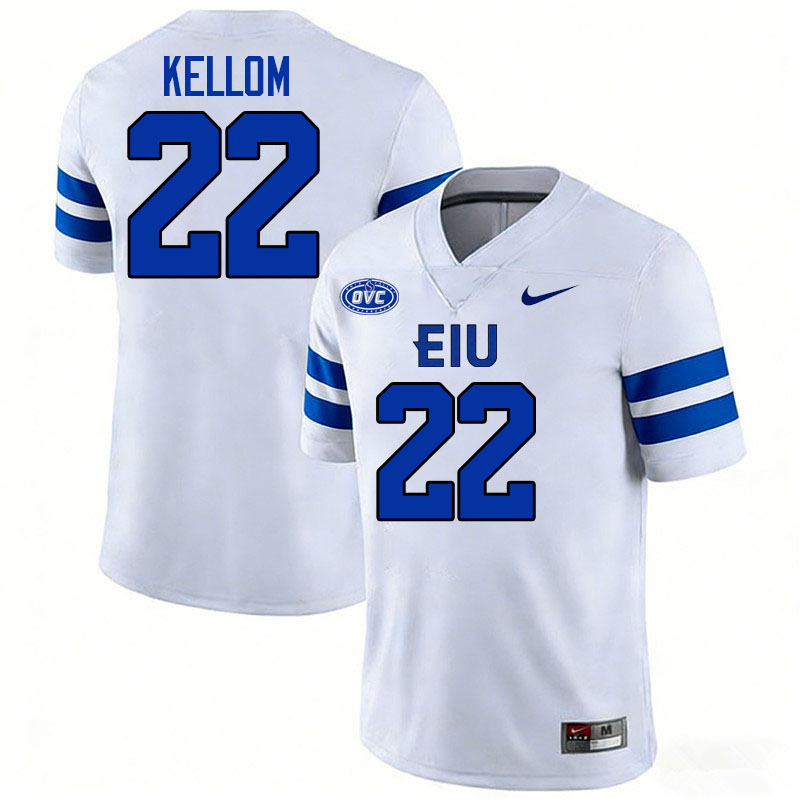 Eastern Illinois Panthers #22 Charles Kellom College Football Jerseys,Uniforms-White